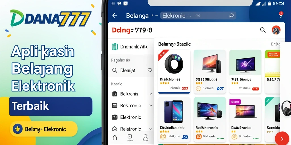 Antarmuka DANA777 yang ramah pengguna untuk belanja elektronik.