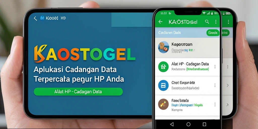 Screenshot utama KAOSTOGEL menunjukkan antarmuka cadangan data yang intuitif dan mudah digunakan.
