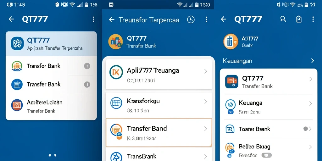 Tampilan antarmuka QT777 yang modern dan mudah digunakan.