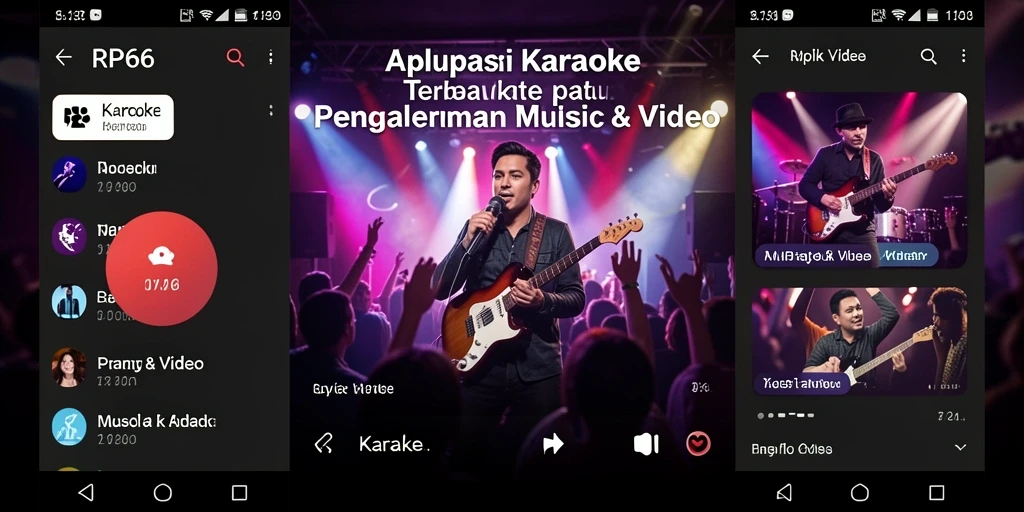 Antarmuka aplikasi Karaoke RP66 yang menarik dan interaktif.